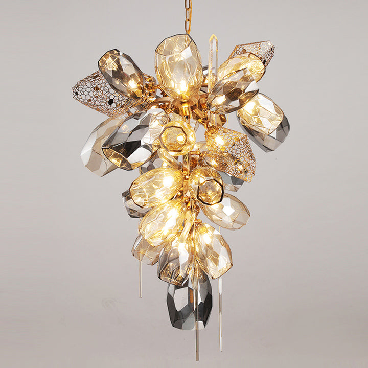 Gold Large European Decorative Luxury Murano Glass Crystal Chandelier Lights for Hotel Lobby Staircase Blown Modern Chandelier