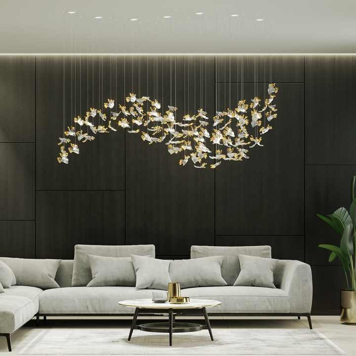 Gold Leaves Chandelier Galileo Lights