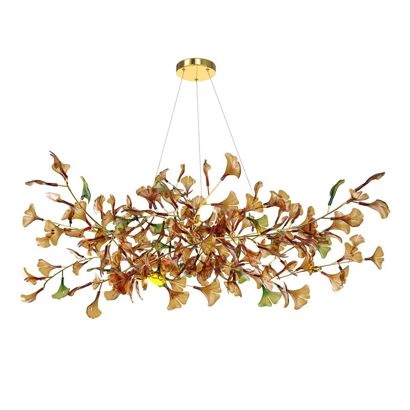 Ginkgo - Amber A Chandelier Galileo Lights