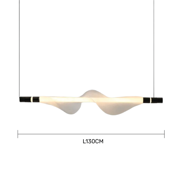 Plasma Length 130cm Horizontal White Chandelier Galileo Lights