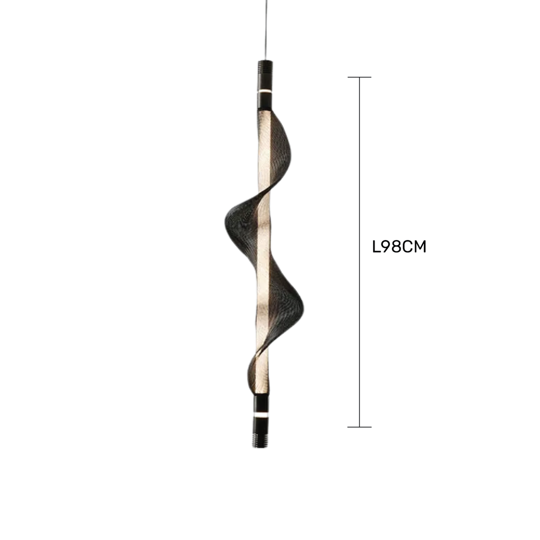 Plasma Length 98cm Vertical Black Chandelier Galileo Lights