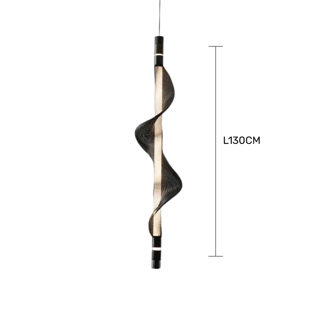 Plasma Length 130cm Vertical Black Chandelier Galileo Lights