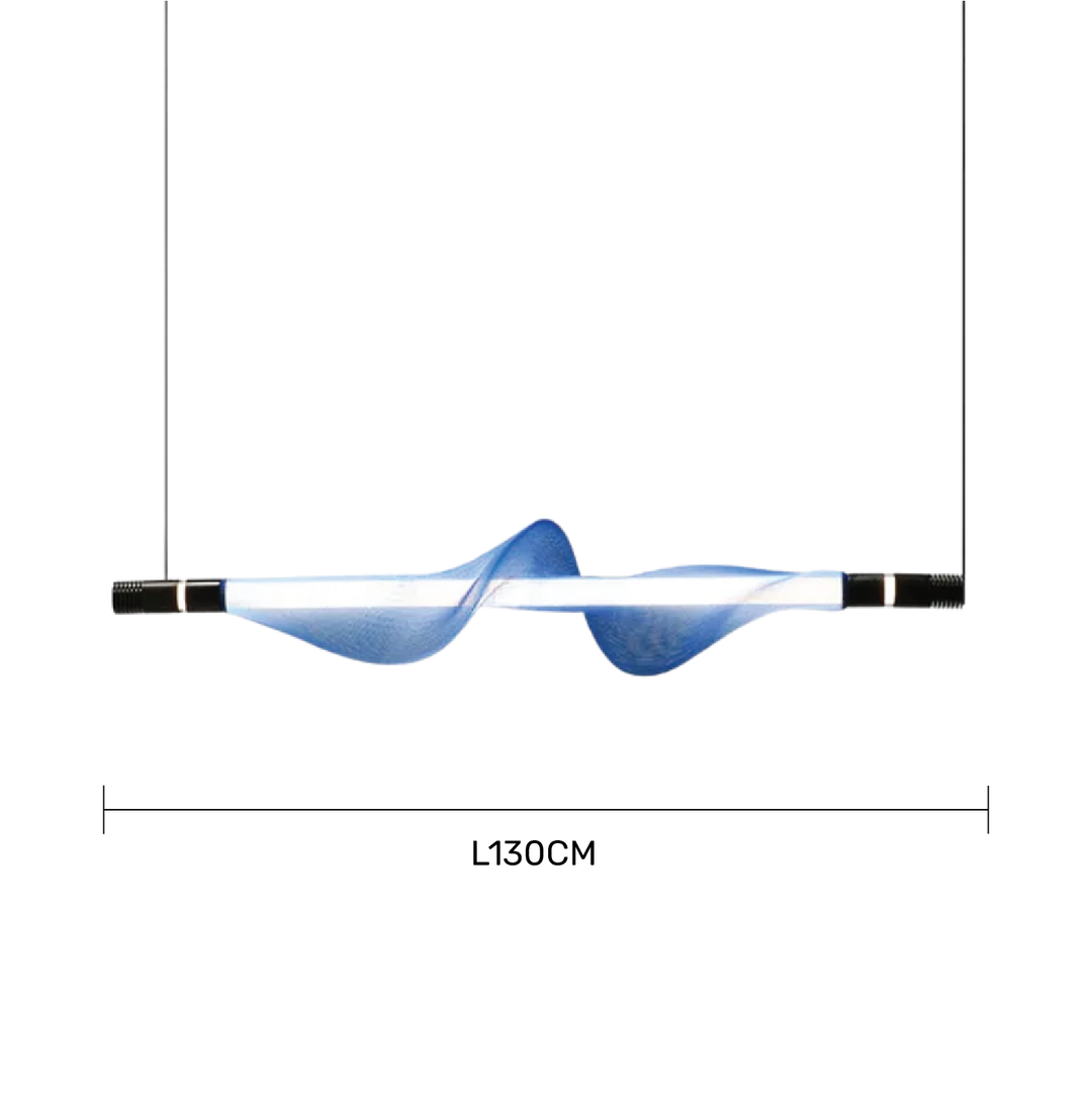 Plasma Length 130cm Horizontal Blue Chandelier Galileo Lights