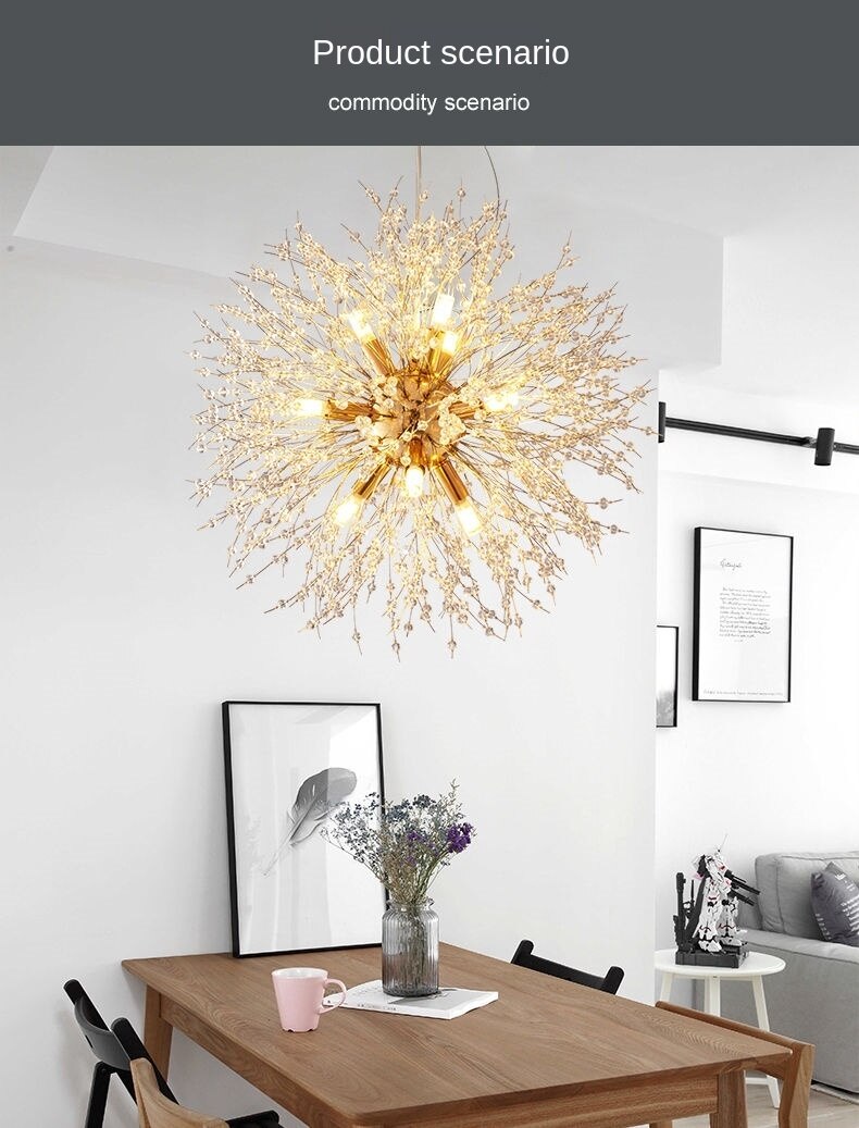 Dandelion Crystal Pendant Light Pendant Light Galileo Lights