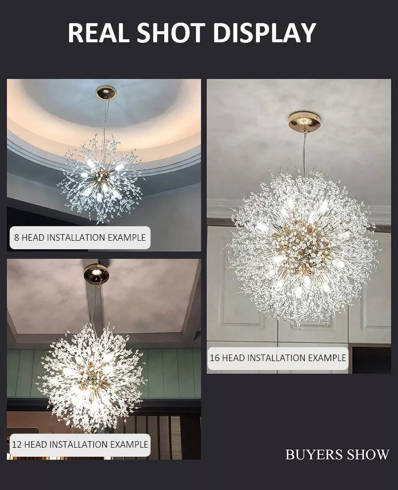 Dandelion Crystal Pendant Light Pendant Light Galileo Lights